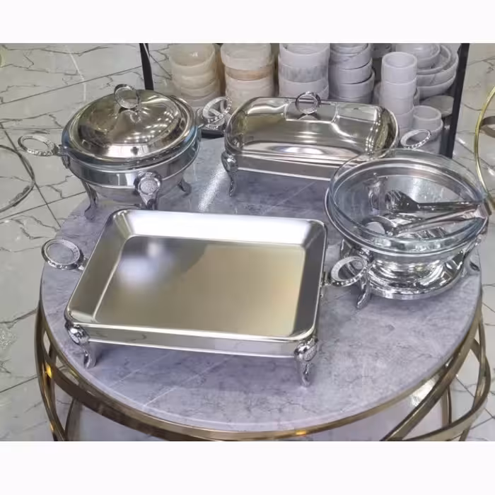 سرویس چهار تکه سوفله خوری استیل(پس کرایه)