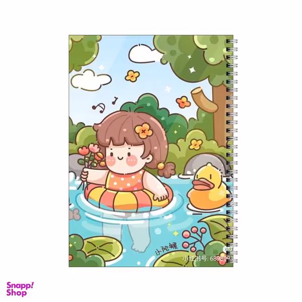 دفتر مشق 50 برگ بامبیلیپ طرح اردک و ماهی و دختر کد 4411365