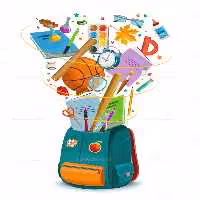 وکتور کیف و لوازم التحریر مدرسه | گرافیک با طعم تربچه