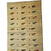 گبه دستباف  یک و نیم متری طرح خودرنگ بزدار کد 4887