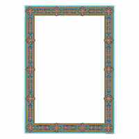 کاغذ تذهیب A4 طرح اسلیمی کد 0010 گلاسه مات20 1 گرمی بسته 100 برگی