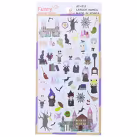 برچسب (استیکر) فانتزی کد AT-212 طرح دختر جادوگر FUNNY