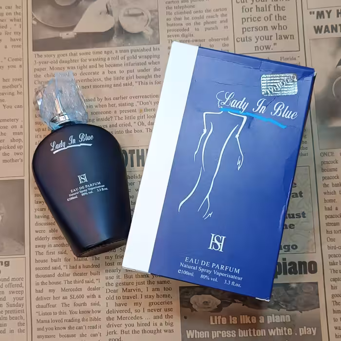 ادکلن بلو لیدی lady in blue اصل 100 میل عطر لیدی این بلو اودکلن Lady in Blue پرفیوم زنانه بلولیدی عطر قدیمی بلو دخترانه