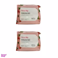 دستمال مرطوب کننده بیول (Biol) مدل رزهیپ مجموعه 2 عددی