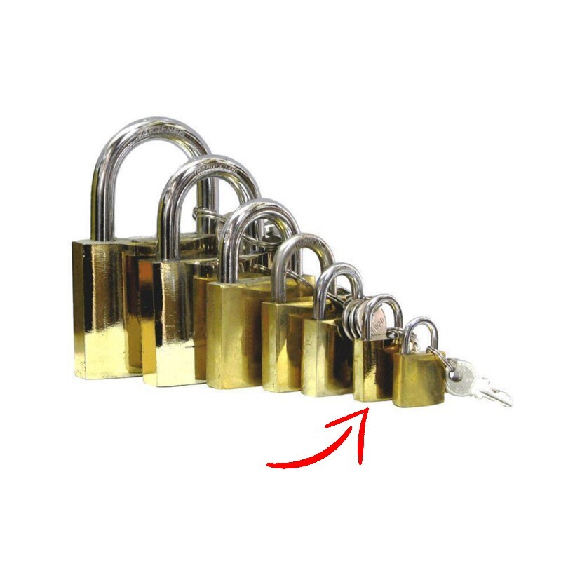 قفل آویز طلایی سایز 32 میلیمتر