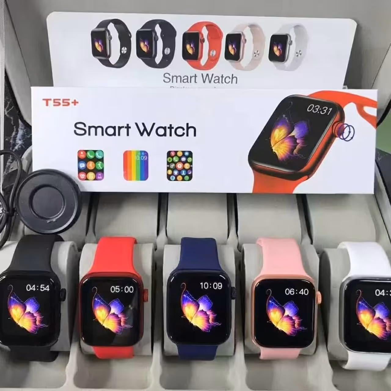 ساعت هوشمند  مدل T55 plus  تمام صحفه