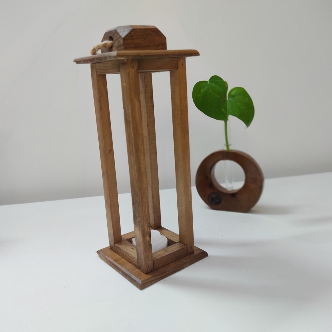 فانوس چوبی ارتفاع 30