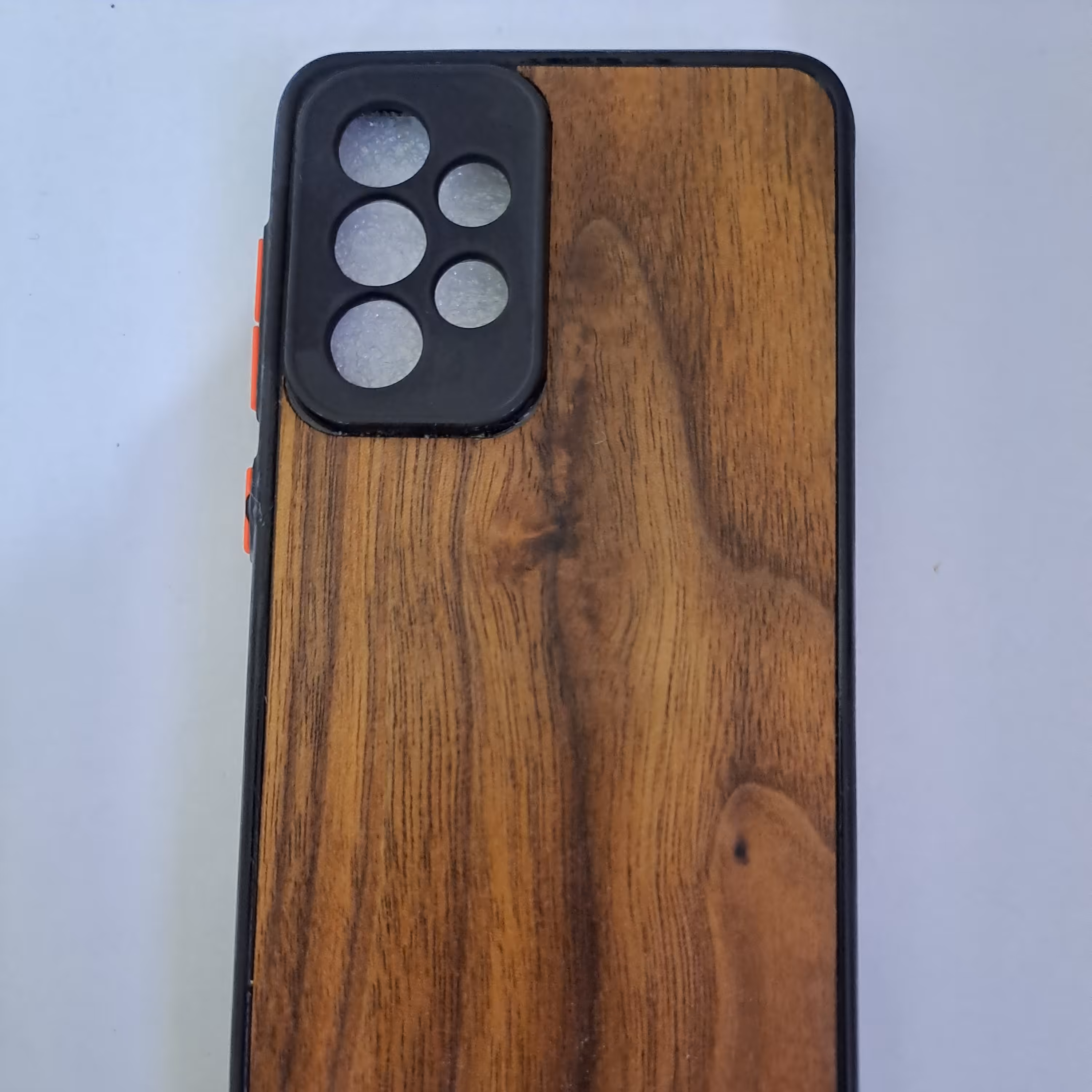 گارد-کاور-قاب چوبی با چوب طبیعی گردو مناسب موبایل a33 