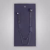 روزت یقه کت رنگ مشکی کد 7703