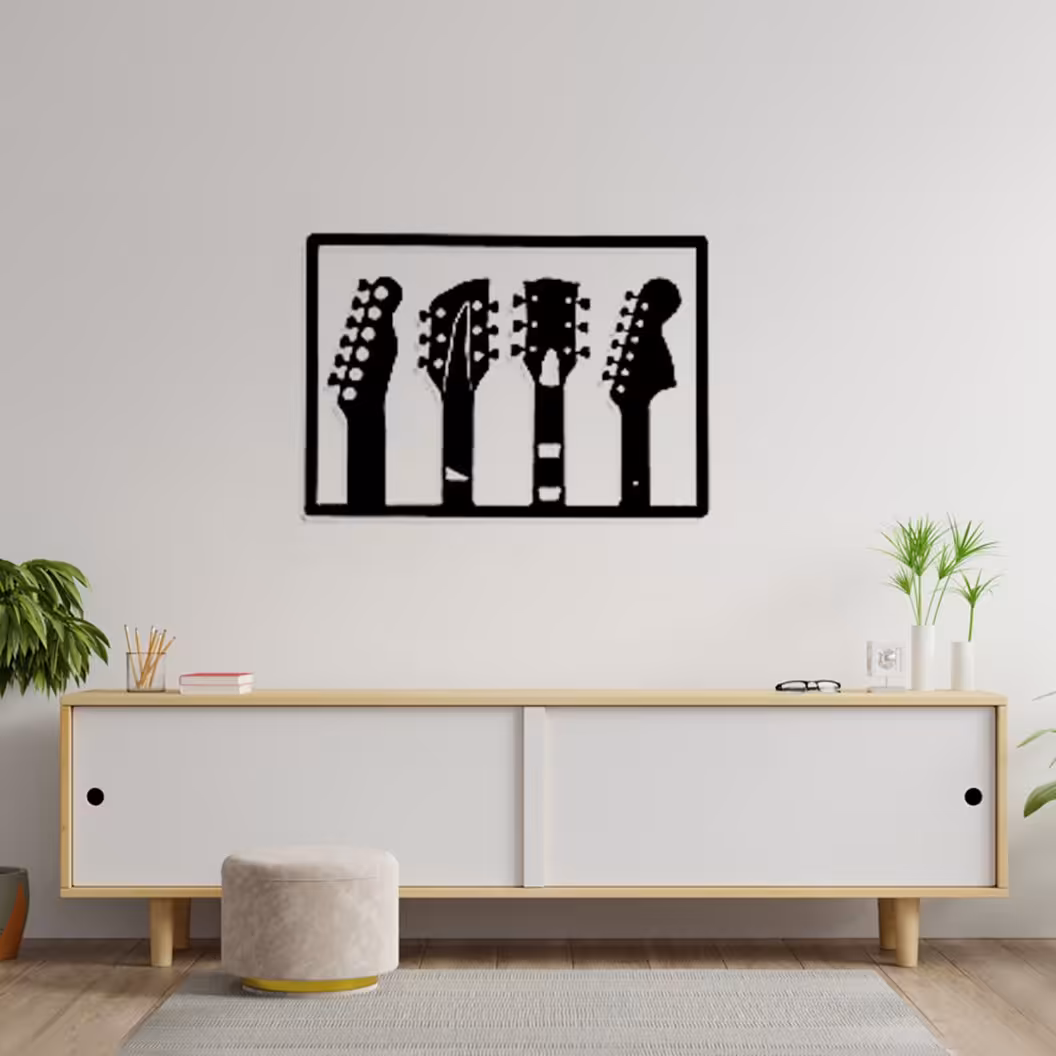 استیکر و پوستر طرح چهار گیتار کد 16 سایز هر تکه 60 در 40 به قیمت 200 هزار تومان