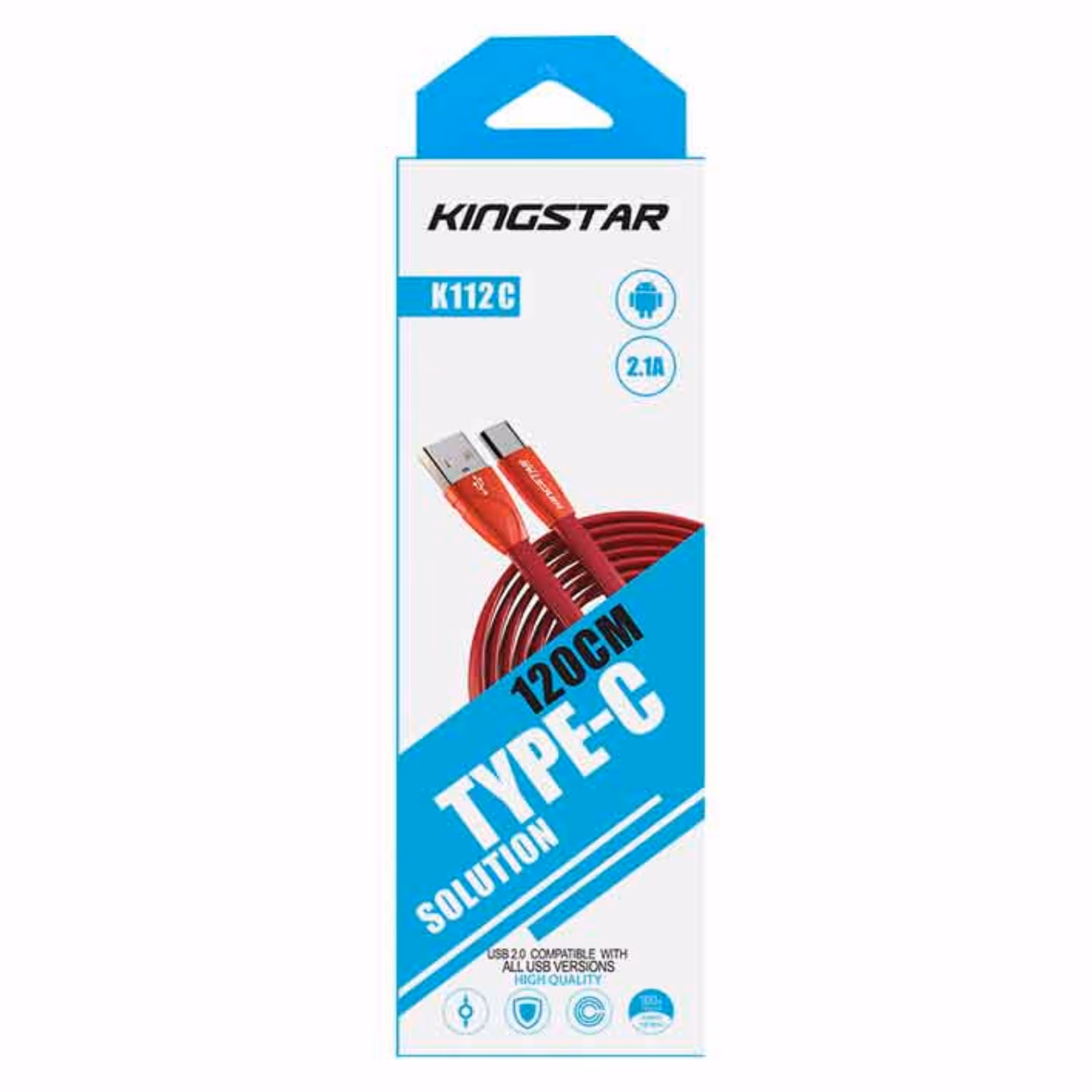 کابل شارژ TYPE-C KingStar K112 C با گارانتی 12 ماهه 
