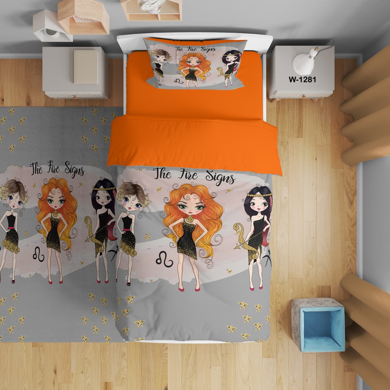 سرویس روتختی سه بعدی یه نفره 4تیکه طرحهای زیبا ارسال رایگان