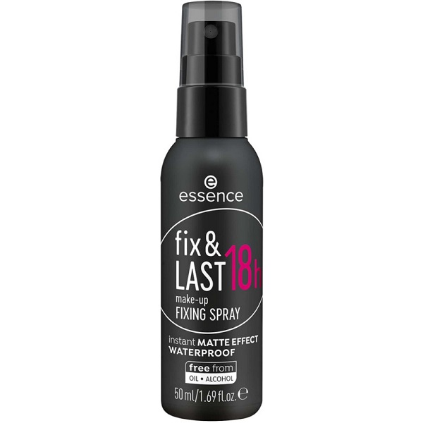 اسپری فیکس آرایش اسنس Essence مدل Fix & Last حجم 50 میل | بدون الکل، ضد آب، ماندگاری 18 ساعت