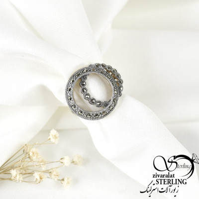 انگشتر سیاه قلم نقره زنانه کد4226