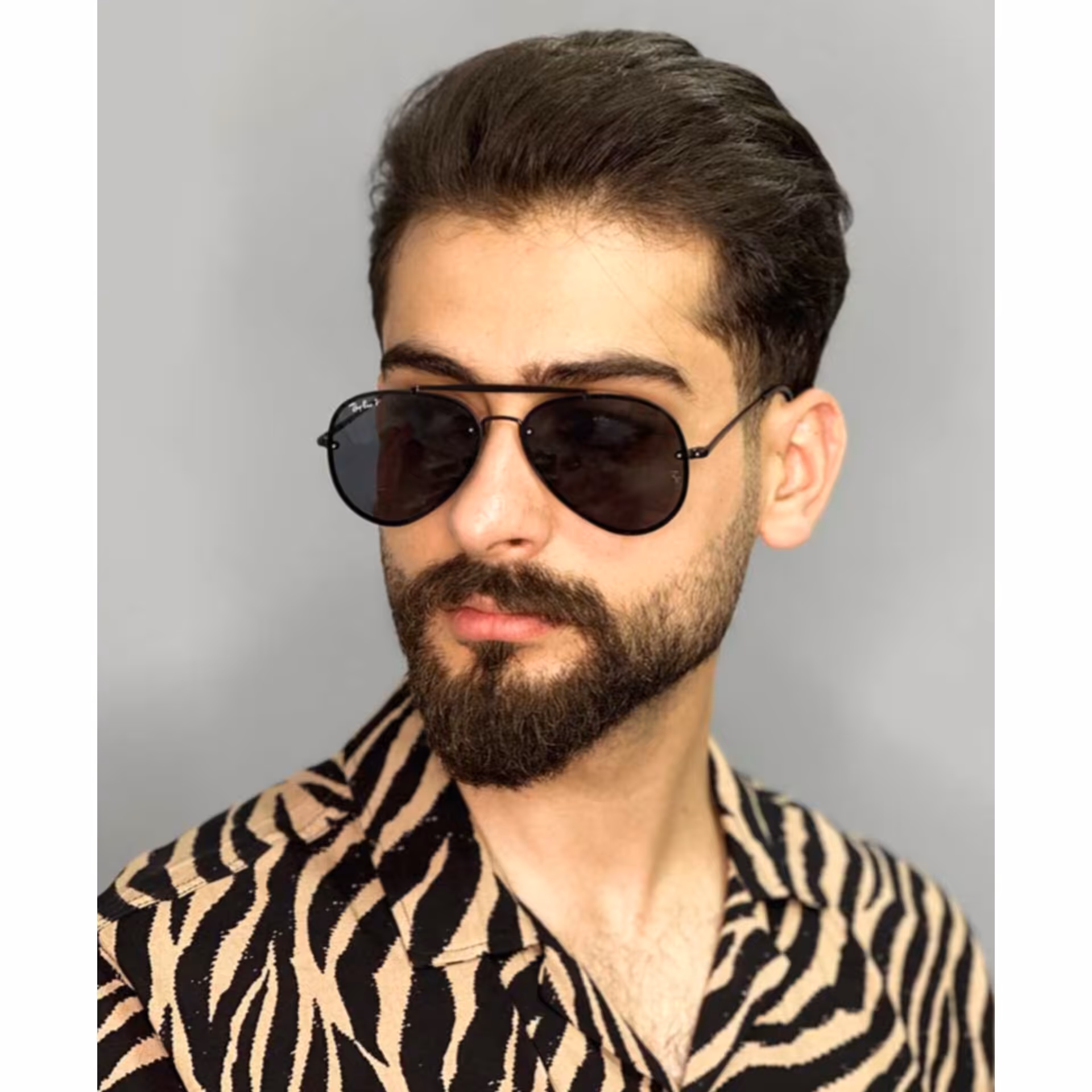 عینک آفتابی مدل خلبانی مارک ری بن مشکی پلاریزه