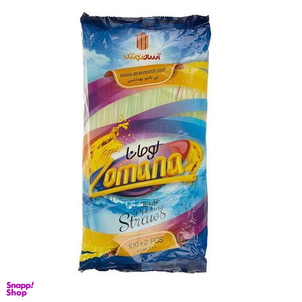 نی نوشیدنی یکبار مصرف لومانا مدل 007 بسته 100عددی