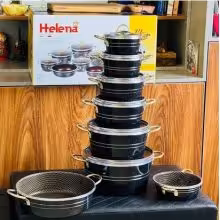 سرویس 14 پارچه فورج دسته طلایی هلنا