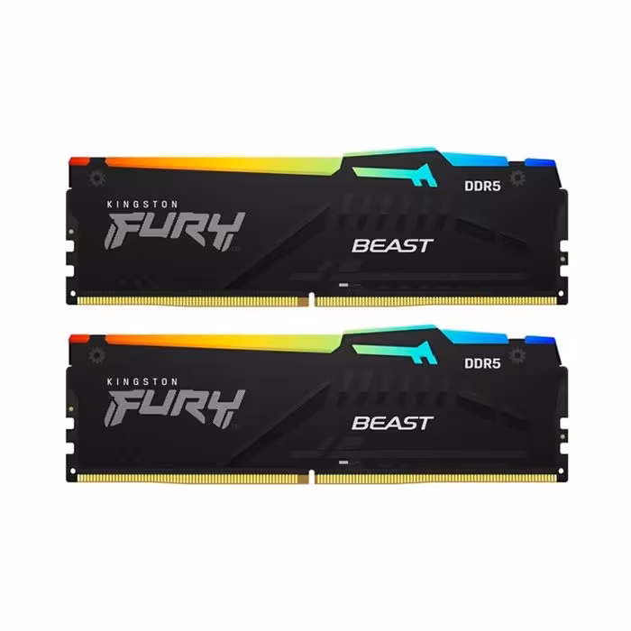 رم کینگستون مدل FURY Beast RGB با ظرفیت 32 گیگابایت فرکانس 6000 مگاهرتز دو کاناله