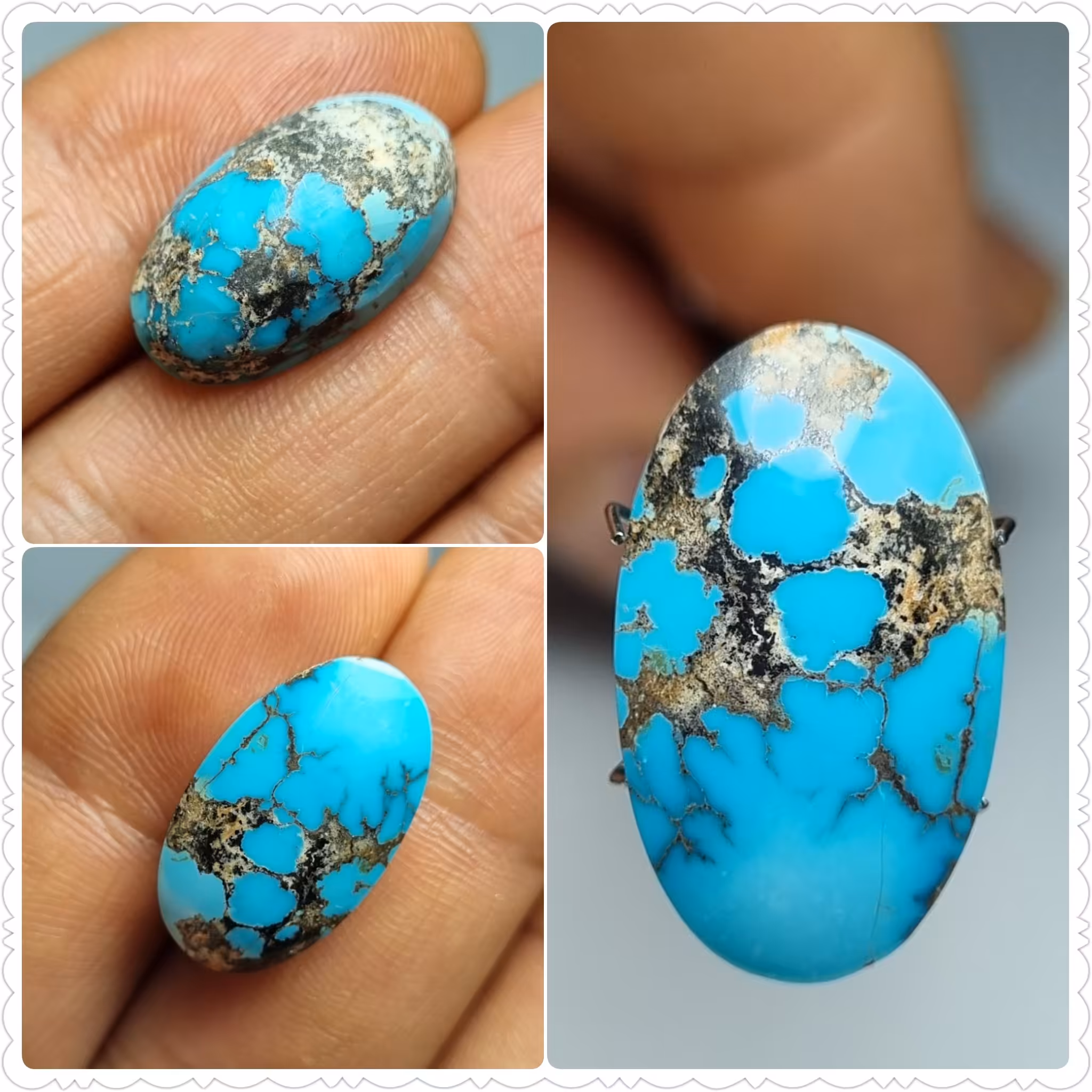 نگین فیروزه اصل و طبیعی نیشابوری مرغوب