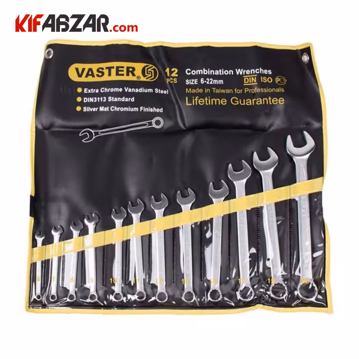 ست آچار یکسر تخت یکسر رینگی  12 عددی واستر مدل PC12