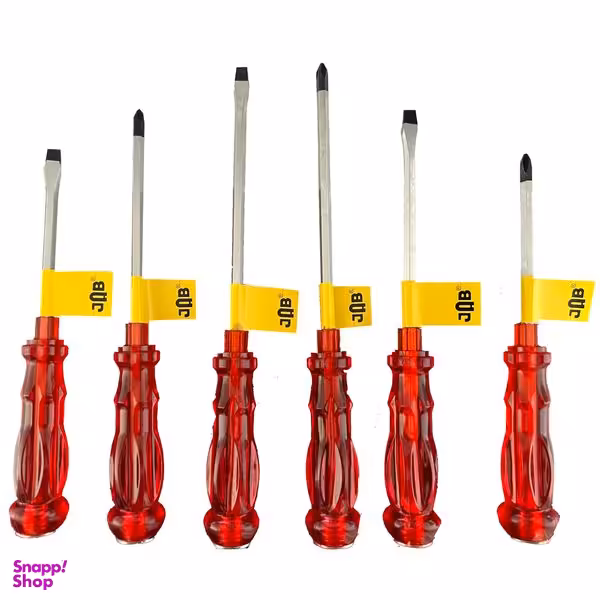 پیچ گوشتی ضربه خور جاب مدل 1600-RD بسته 6 عددی