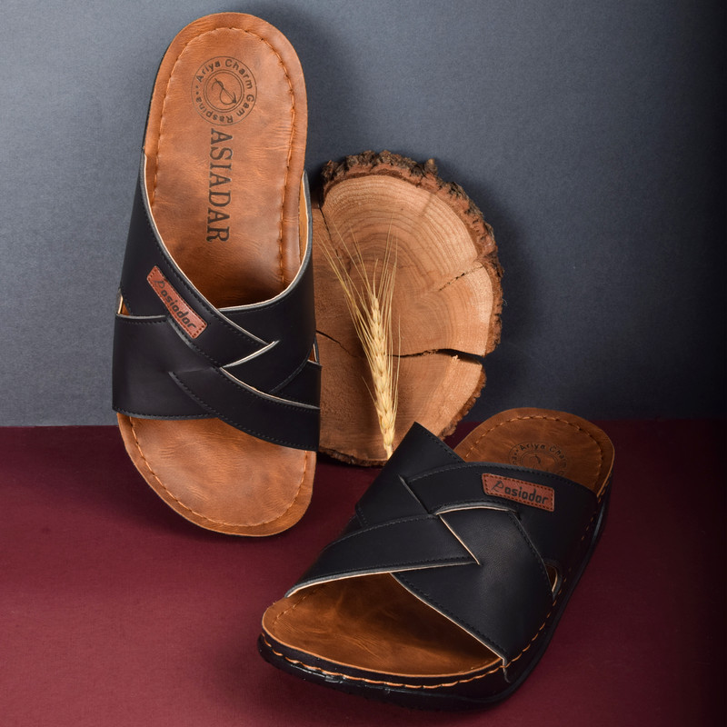 صندل مردانه مدل آسیادار کد 169011 رنگ مشکی سایز 40 تا 45