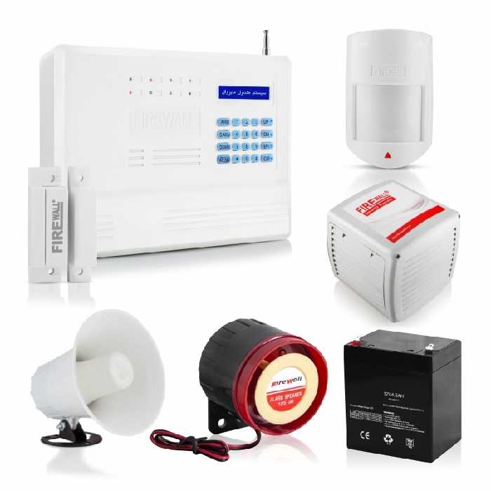 پکیج دزدگیر اماکن F10 فایروال با چشمی باسیم (نمایندگی رسمی فایروال)