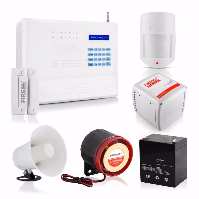 پکیج دزدگیر اماکن F10 فایروال با چشمی باسیم (نمایندگی رسمی فایروال)