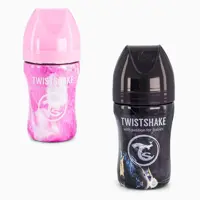 شیشه شیر استیل 260 میل طرح ماربل تویست شیک Twistshake