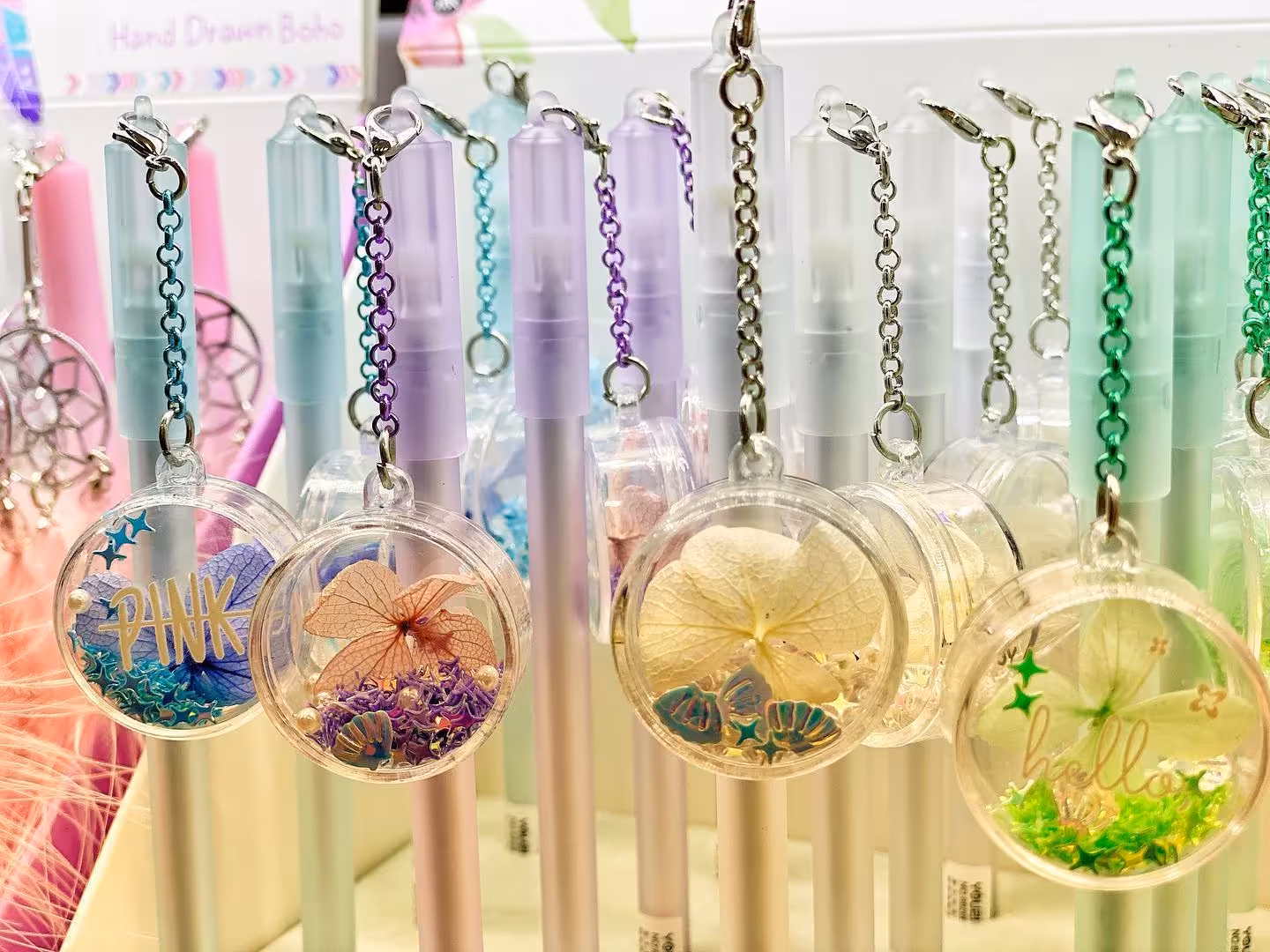 روان نویس آویز دار باکس گل و ستاره