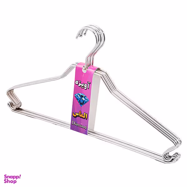 چوب لباسی الماس مدل St - diamo 6 بسته بندی 6 عددی