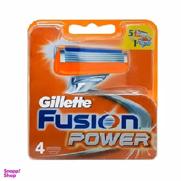 تیغ یدک ژیلت (Gillette) مدل Fusion Power بسته 4 عددی