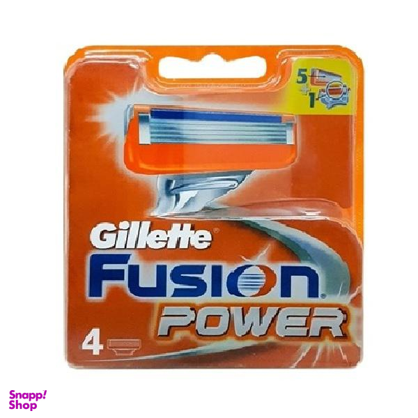 تیغ یدک ژیلت (Gillette) مدل Fusion Power بسته 4 عددی