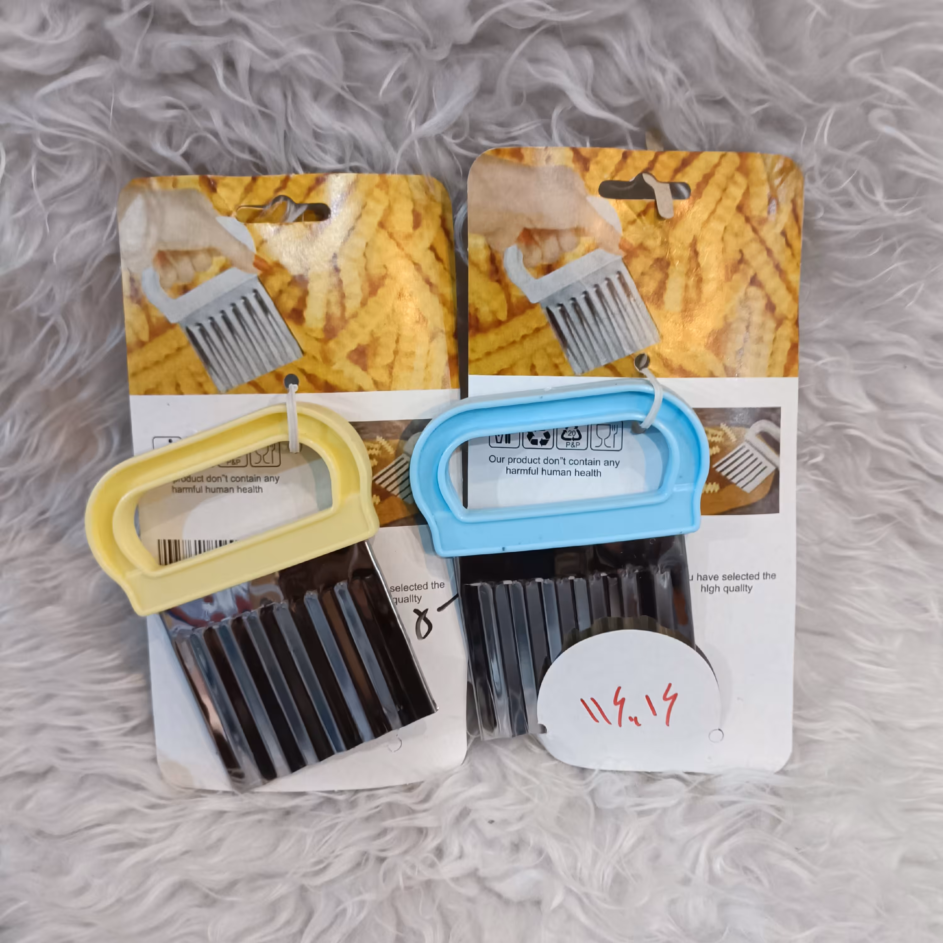 اسلایسر سیب زمینی و سبزیجات تیغه فلزی و دسته پلاستیکی ساخت ایران برای دالبری زدن سیب زمینی و سبزیجات