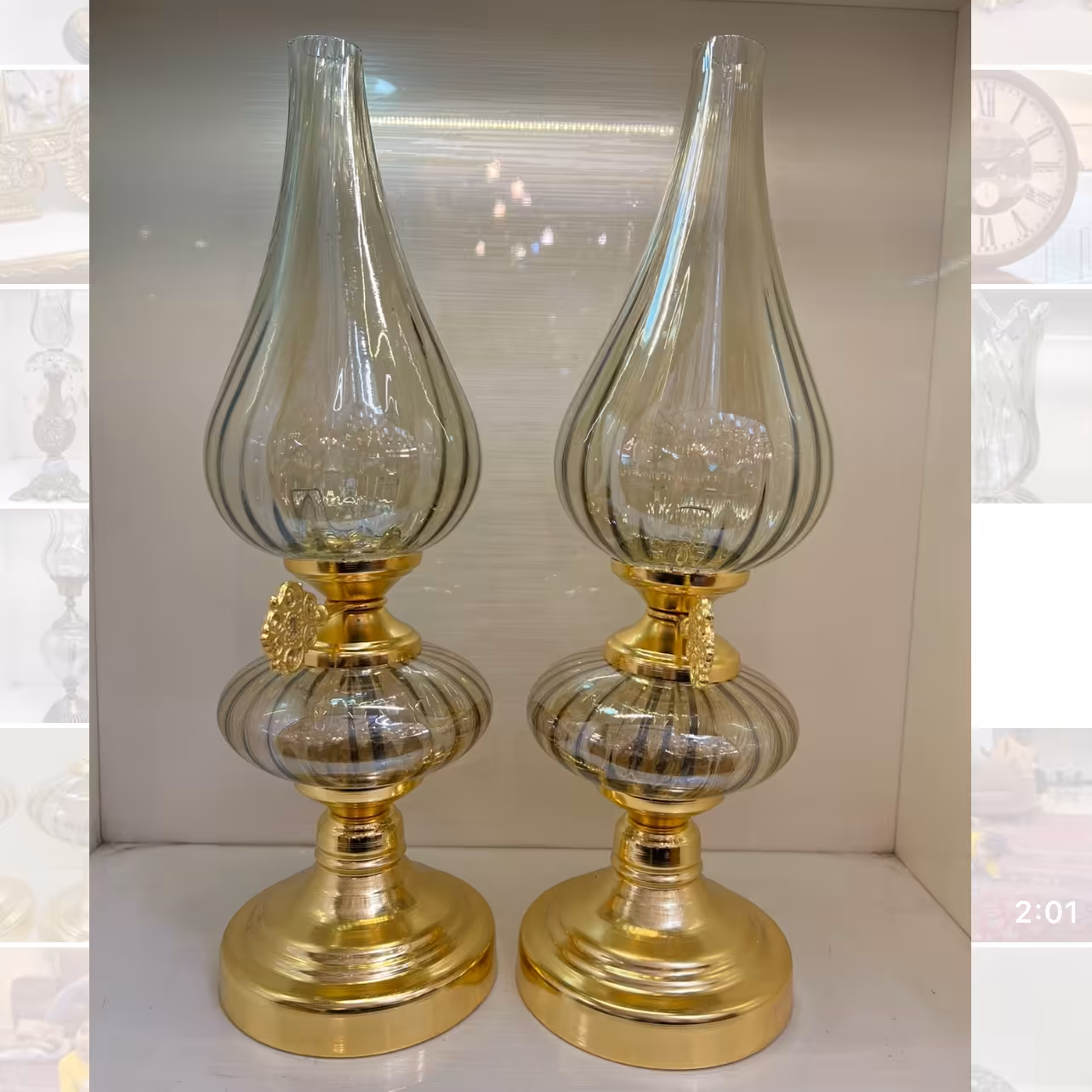 شمعدان  گردسوز شمعدان بلوری 