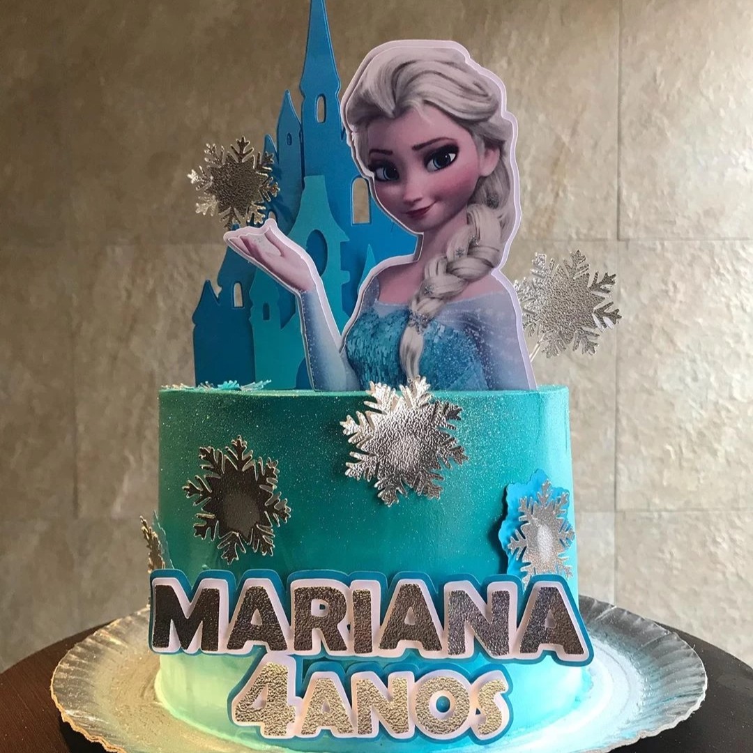 تاپرکیک تولد دخترانه تم قصر یخی سری دو