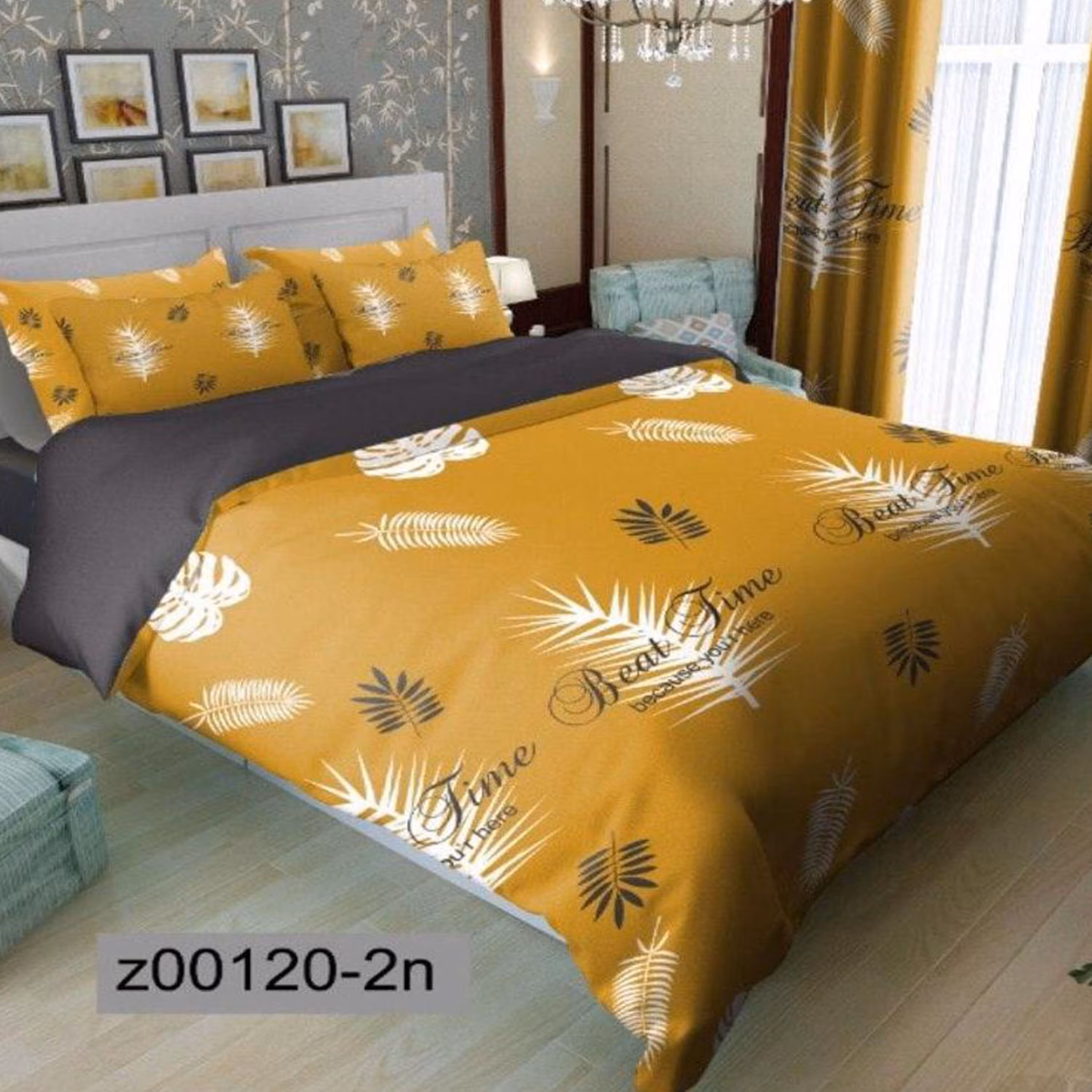 سرویس روتختی 2 نفره تنسل چاپی برندترک لند(Turk Land) z 120