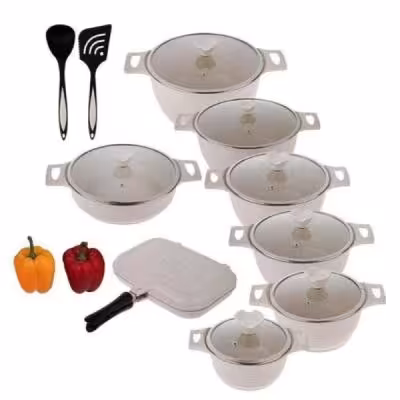 سرویس قابلمه 16 پارچه هوم کینگ مدل گرانیت پلاس