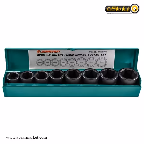 ست بکس جانزوی فشار قوی 8 پارچه 3/4 اینچ مدل S03A6108S