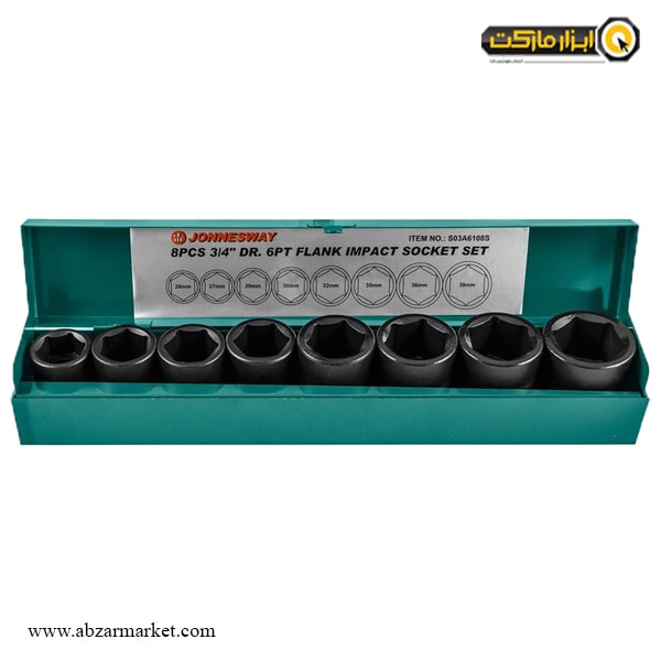 ست بکس جانزوی فشار قوی 8 پارچه 3/4 اینچ مدل S03A6108S