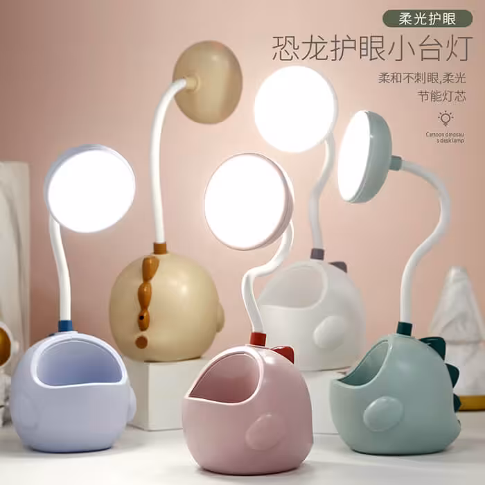 چراغ مطالعه و جاقلمی فانتزی طرح دایناسور