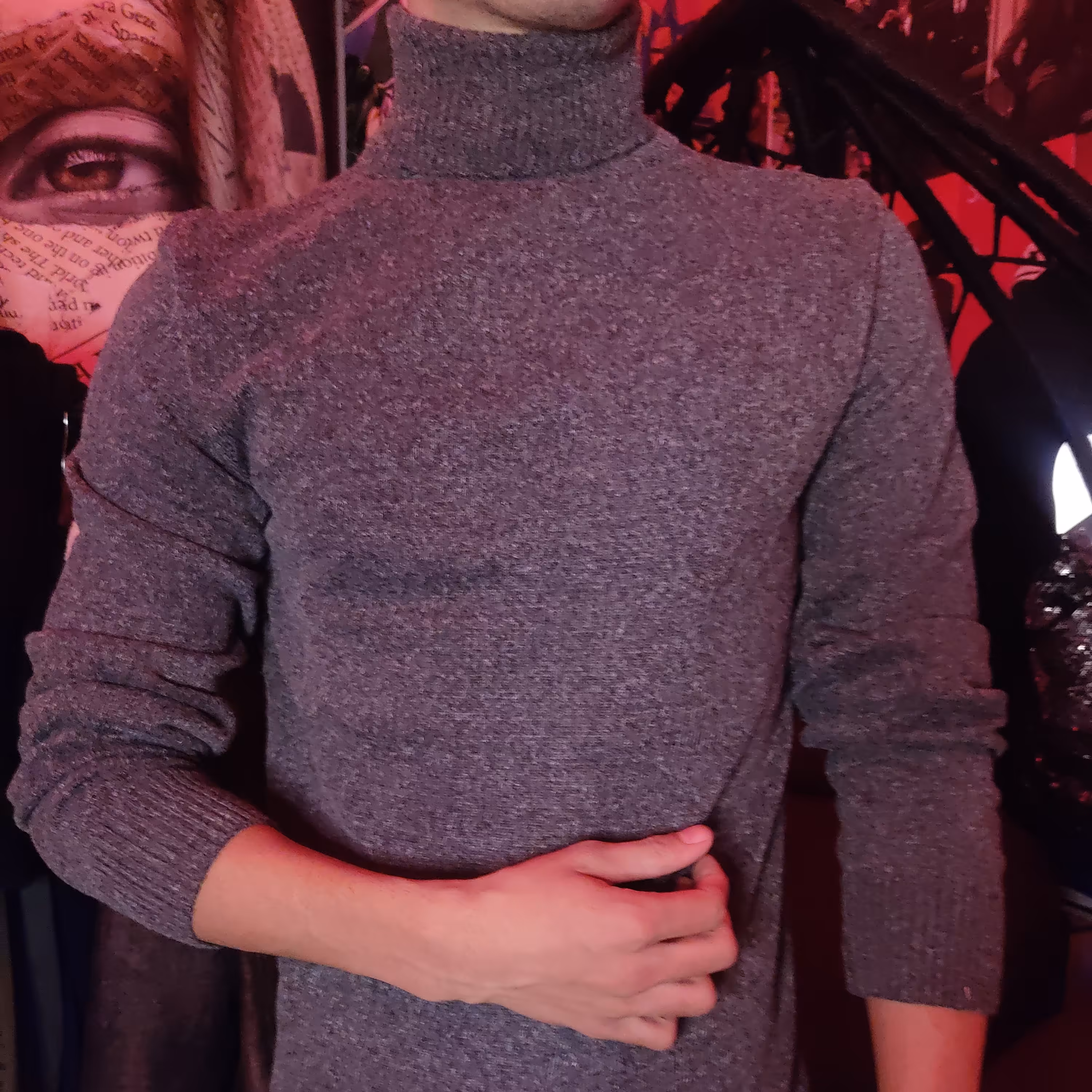 یقه اسکی بافت نوک مدادی