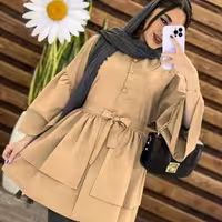 مانتو اسپرت زنانه لنین مدل عروسکی سولینا