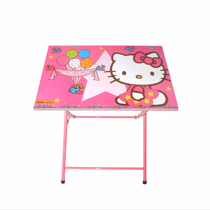 میز تحریر میزیمو طرح کیتی 2 کد 1451(مدل پایه رنگی)