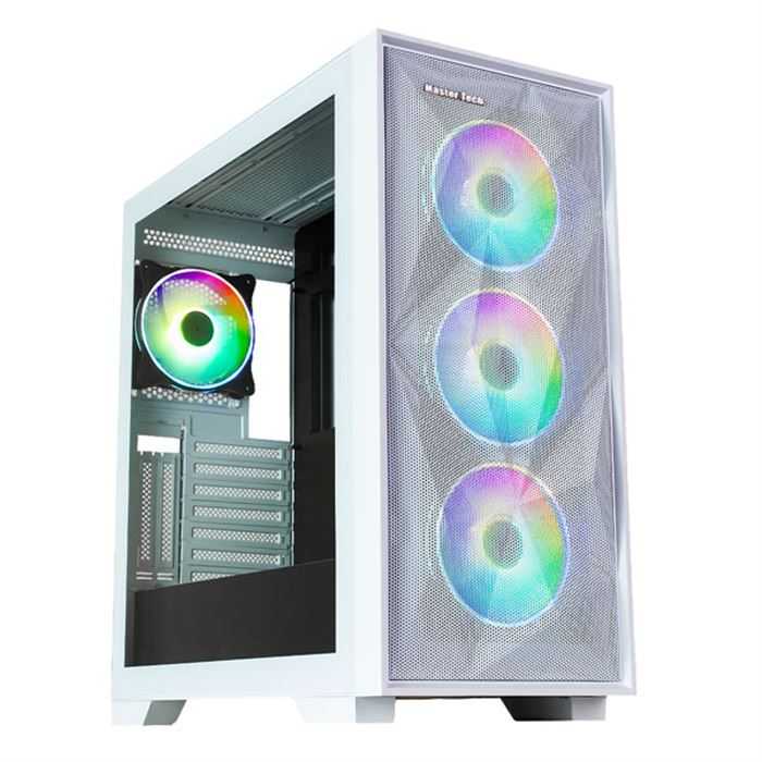 کیس گیمینگ کامپیوتر مسترتک سفید مدل Hunter X