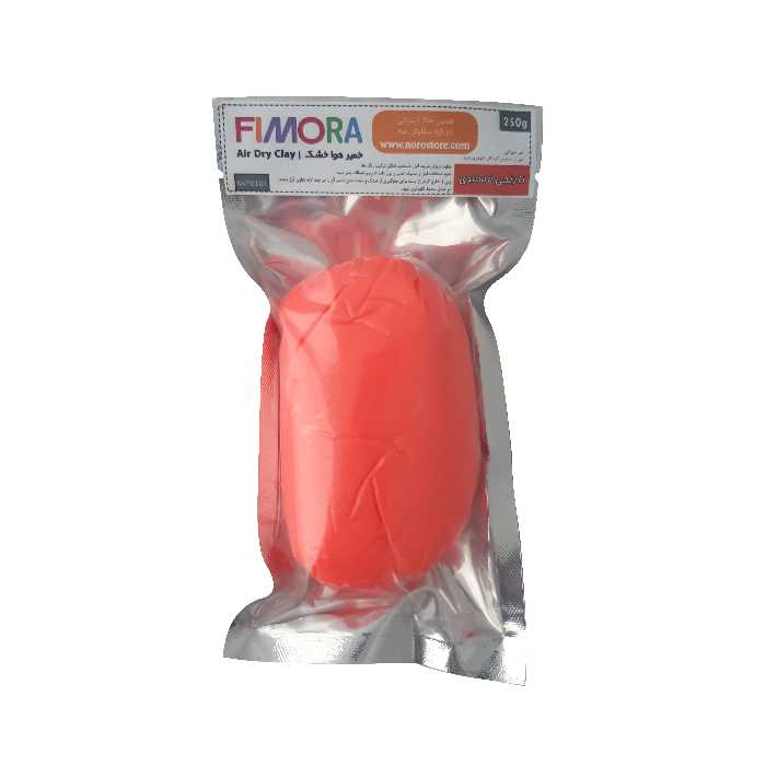 خمیر پلیمری هواخشک رنگ نارنجی فسفری برند FIMORA کد NVF0101