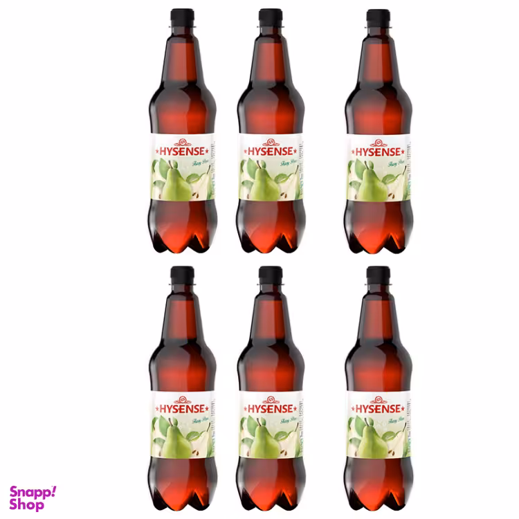 آبمیوه گازدار گلابی هایسنس حجم ۱ لیتر بسته 6 عددی