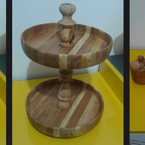 شیرینی خوری و میوه خوری چوبی 