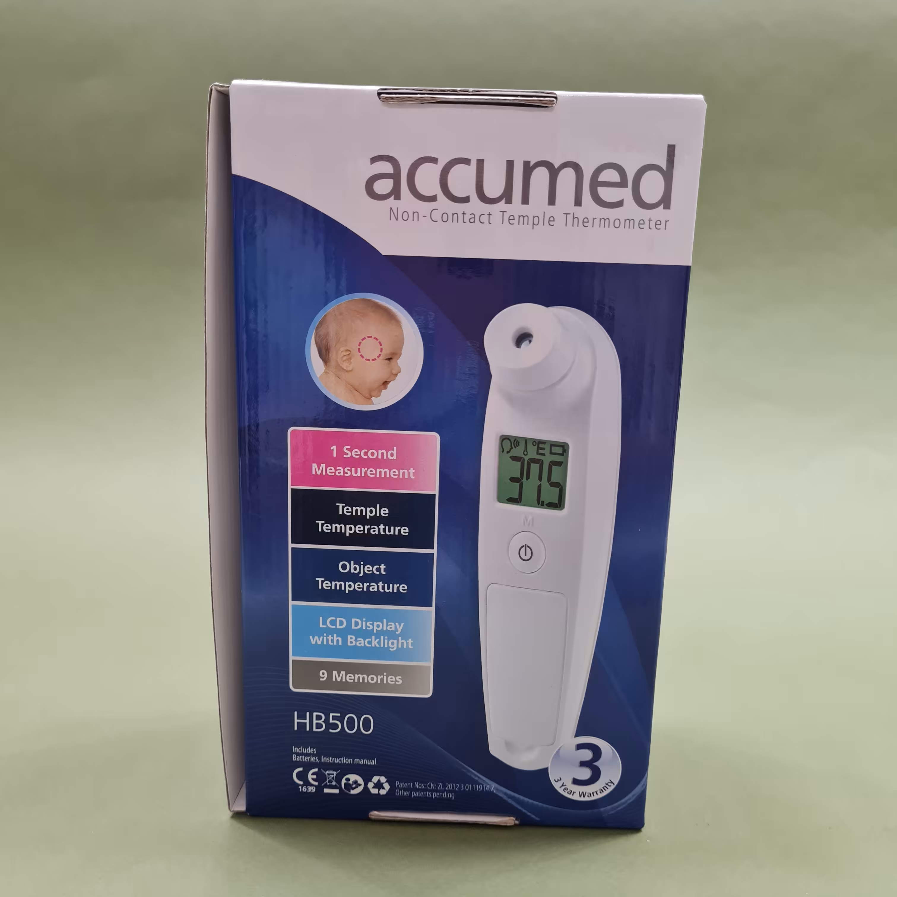 تب سنج دیجیتالی لیزری پیشانی  آکومد مدل HB500