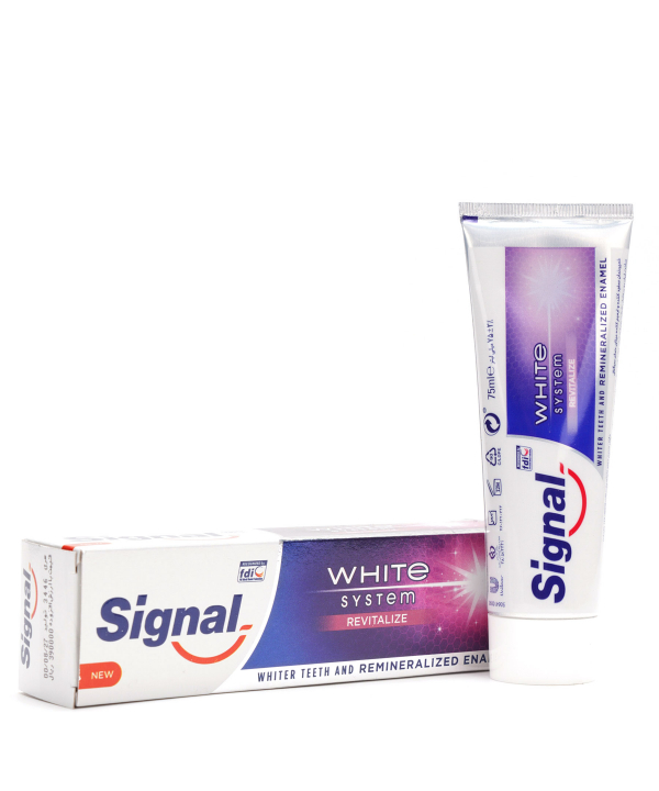 خمیردندان سفید کننده و ترمیم کننده سیگنال مدل white system revitalize